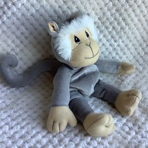 Enesco Precious Moments Tender Tails Plush Grey Monkey Stuffed Animal Toy